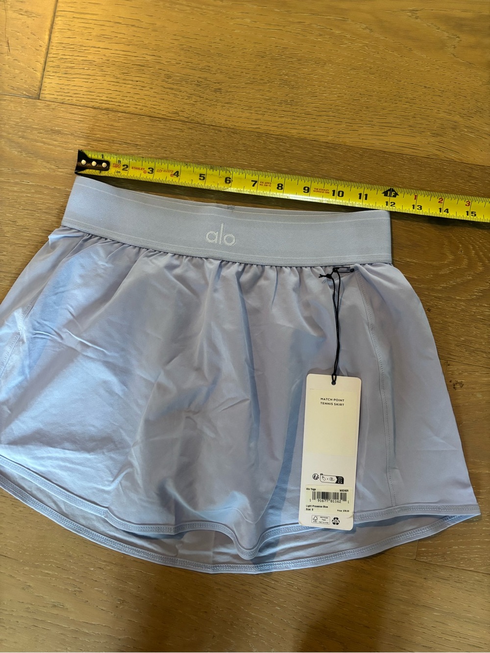 ALO Yoga Match Point Tennis Skirt Skort w/ Shorts Light Provence Blue Small NWT - Picture 10 of 12